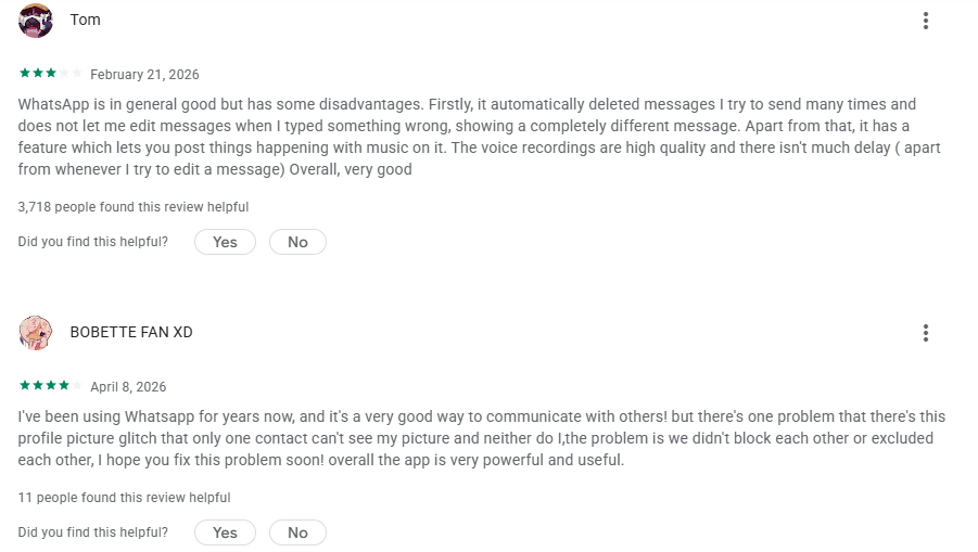 Whatsapp review