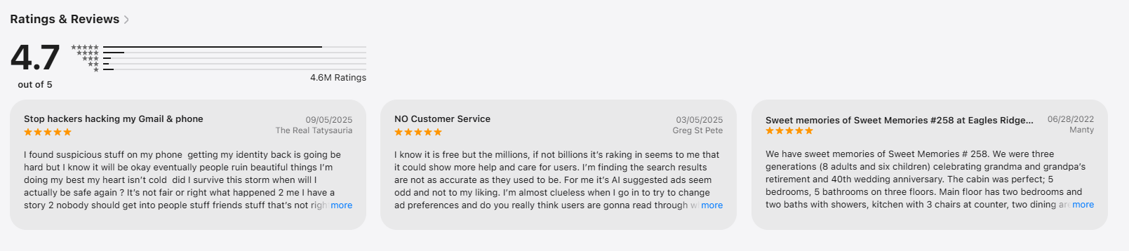 google reviews