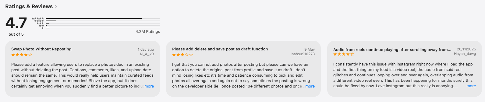 instagram review