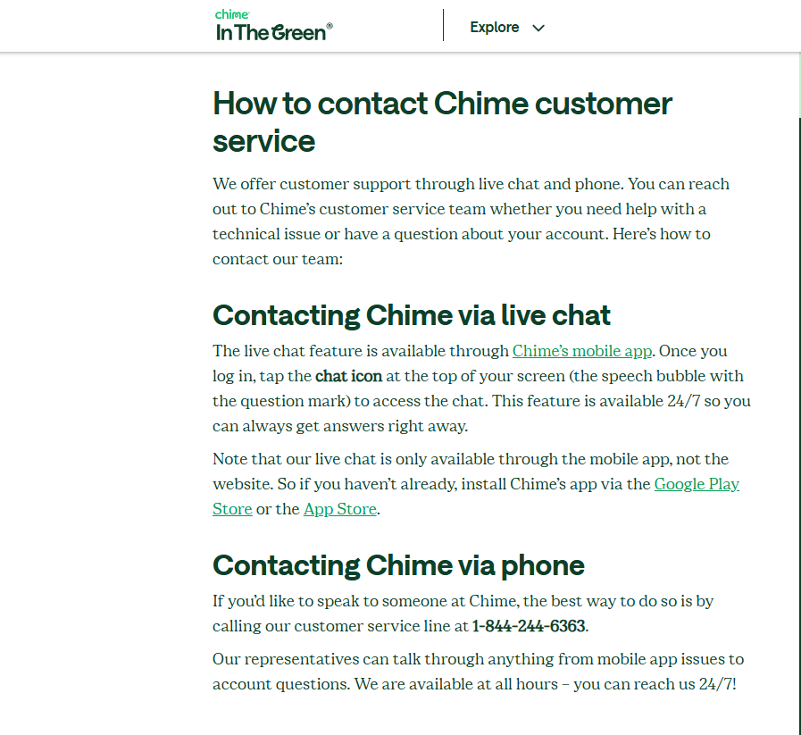 how to contact chime